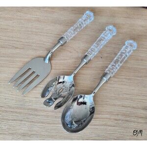 Shannon Crystal Godinger Versailles Vintage Utensil Serving Set of 3